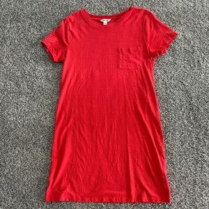 Goodthreads Red Mini T-Shirt Dress